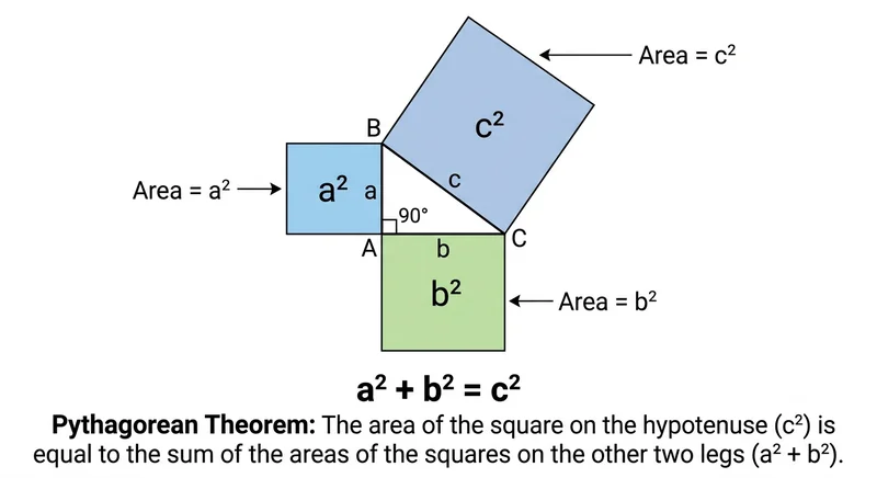 ทฤษฎีบทปีทาโกรัส a² + b² = c²